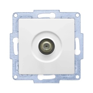 Günsan Sat Steckdose TV Antennendose F Stecker, weißes Modul für Schalterprogramme.