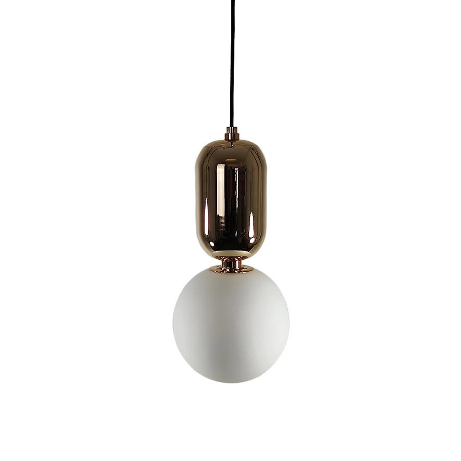 Dapo Decken Pendelleuchte Nova 20cm Kupfer Metall Glas E14 IP20 günstig online kaufen