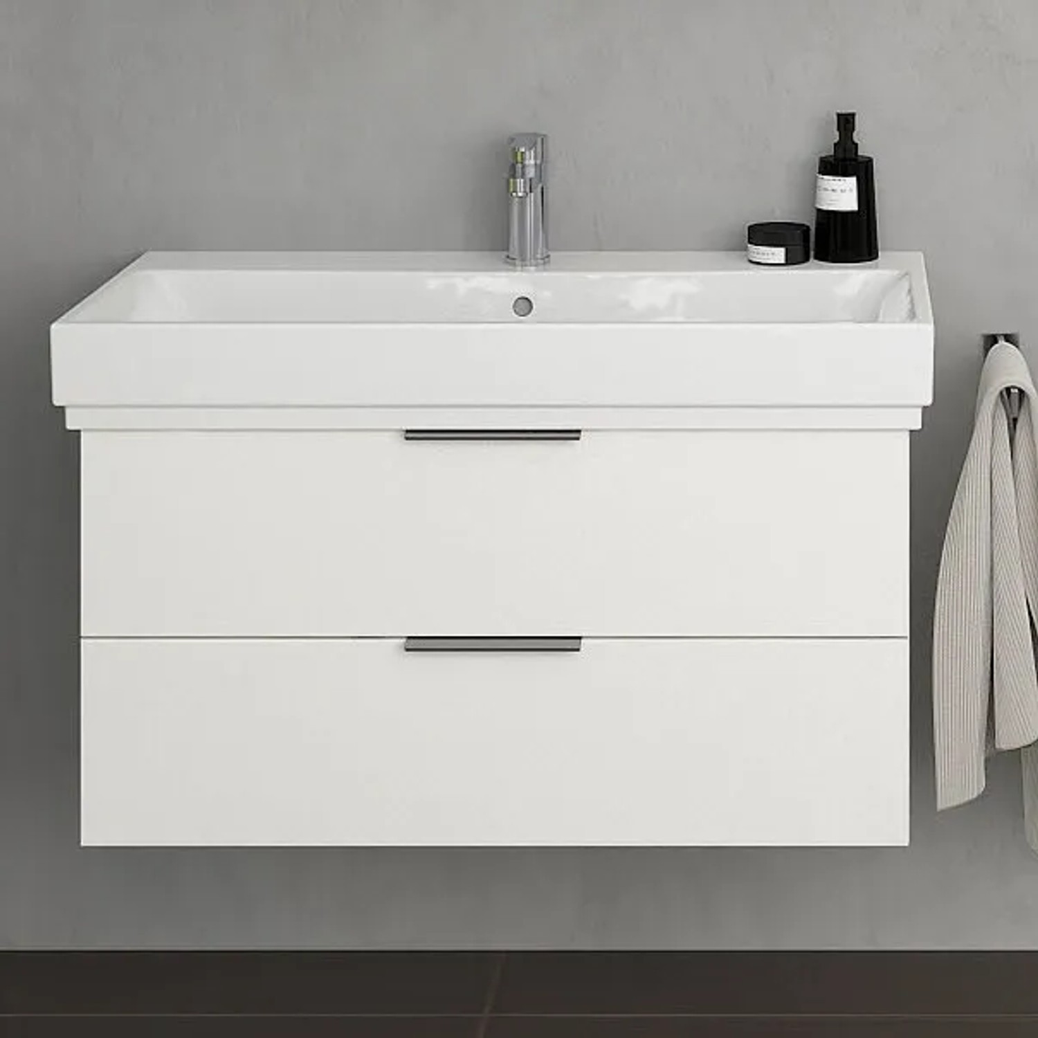 Steinkamp Waschbecken mit Unterschrank Living 2.0 GROHE Cube 100 cm kaufen bei OBI