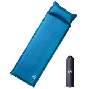 vidaXL Selbstaufblasende Isomatte mit Kissen Türkis 4007135