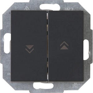 Kopp Jalousieschalter Athenis in Anthrazit für die Rollladensteuerung.