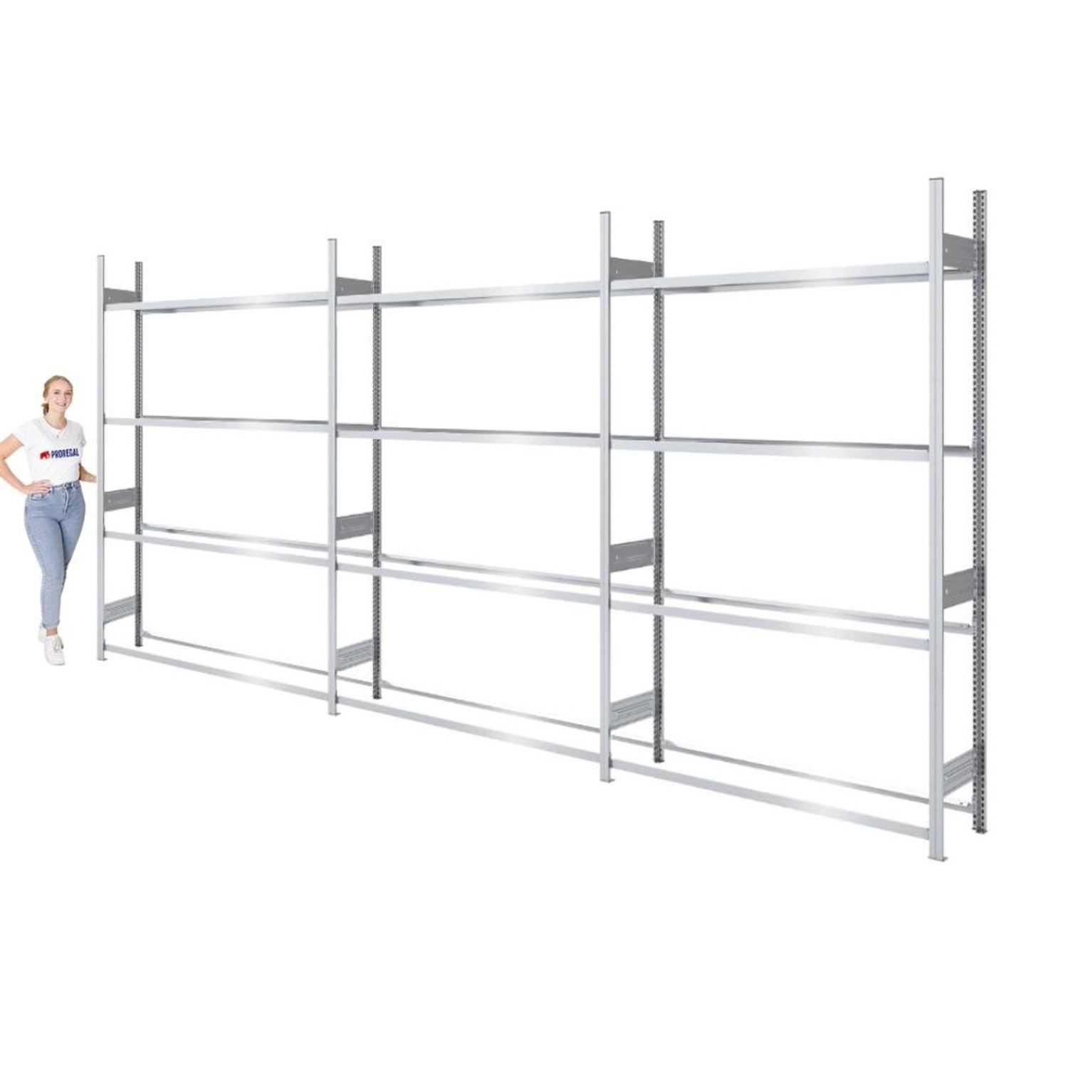 PROREGAL Reifenregal Tire Pro, verzinkt, 4 Ebenen für bis zu 21 Reifen pro Ebene. Regale & Regalböden.