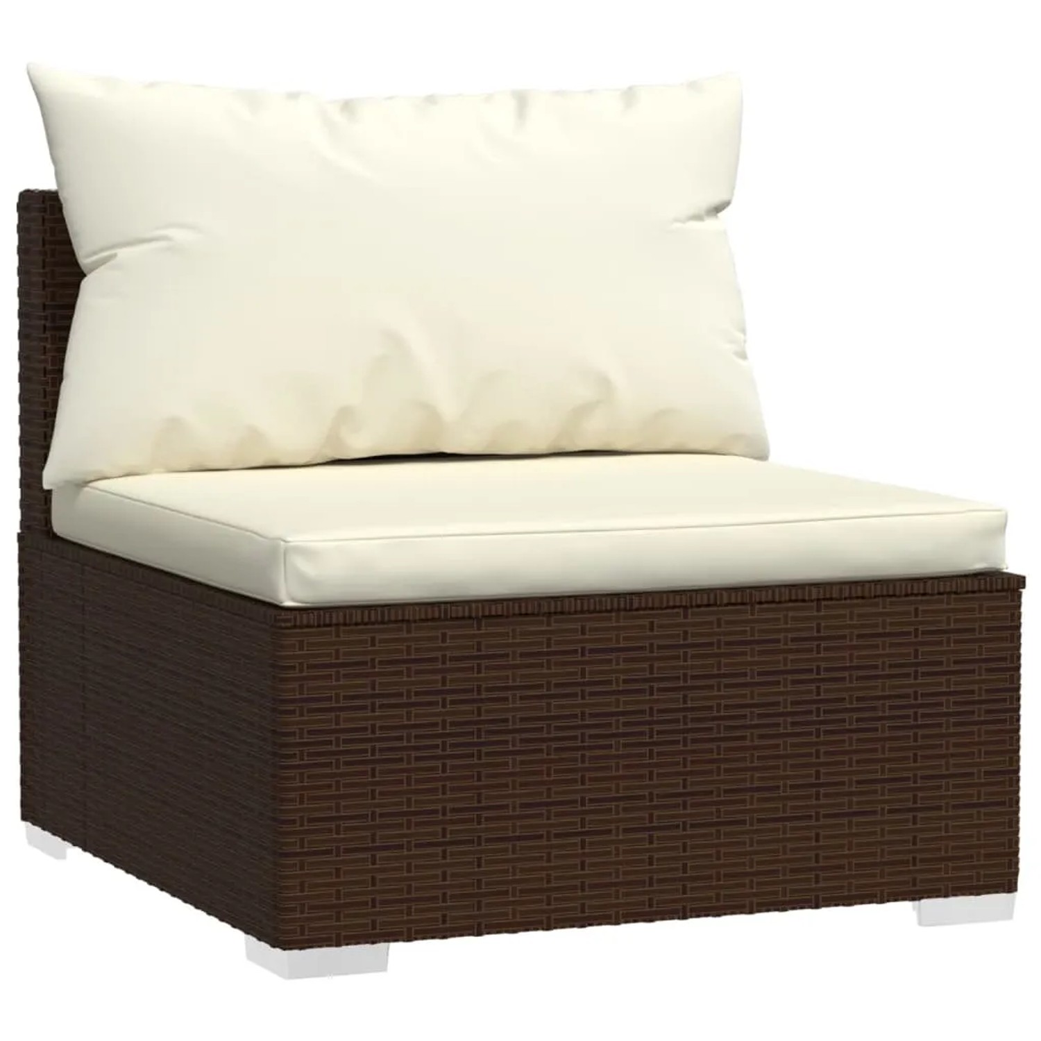 Braunes vidaXL Gartenmöbel Lounge-Set Element mit Kissen.