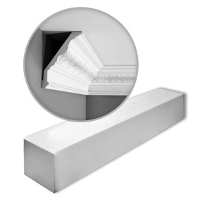 ORAC DECOR C219 LUXXUS Zierleisten Set, 7 Stuckprofile (14 m), weiß, für Wand- und Deckenpaneele.