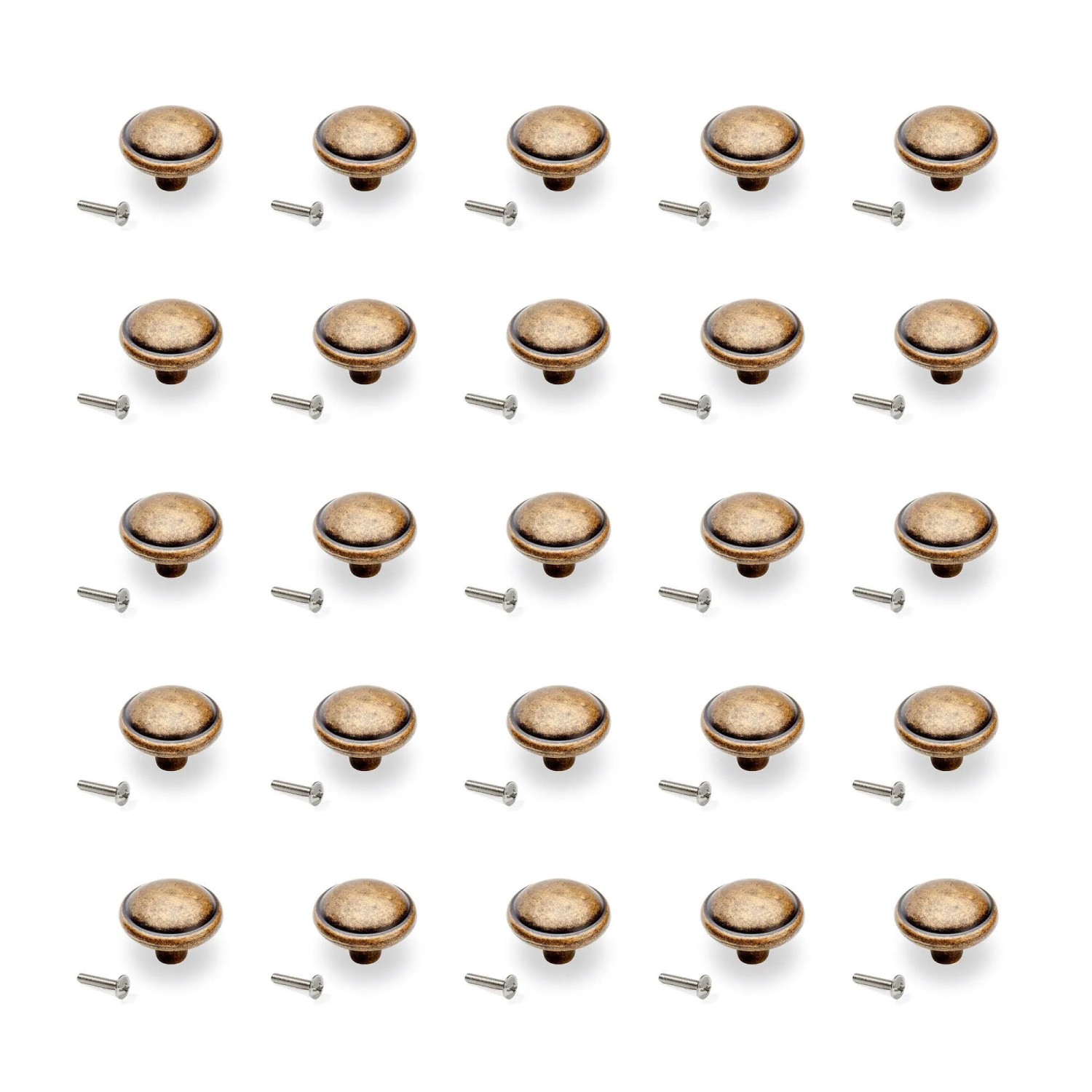 Emuca Lot von 25 Möbelgriffe Mombasa Möbel L144 mm 128 mm Achsenabstand Zamak Altgold