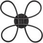 Moderne, mattschwarze Trio LED Deckenleuchte Fly mit geschwungenem Design, 40 cm.