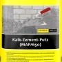 Gelber Sack Sakret Kalk-Zement-Putz (MAP/650) 25 kg, einlagiger Grundputz.