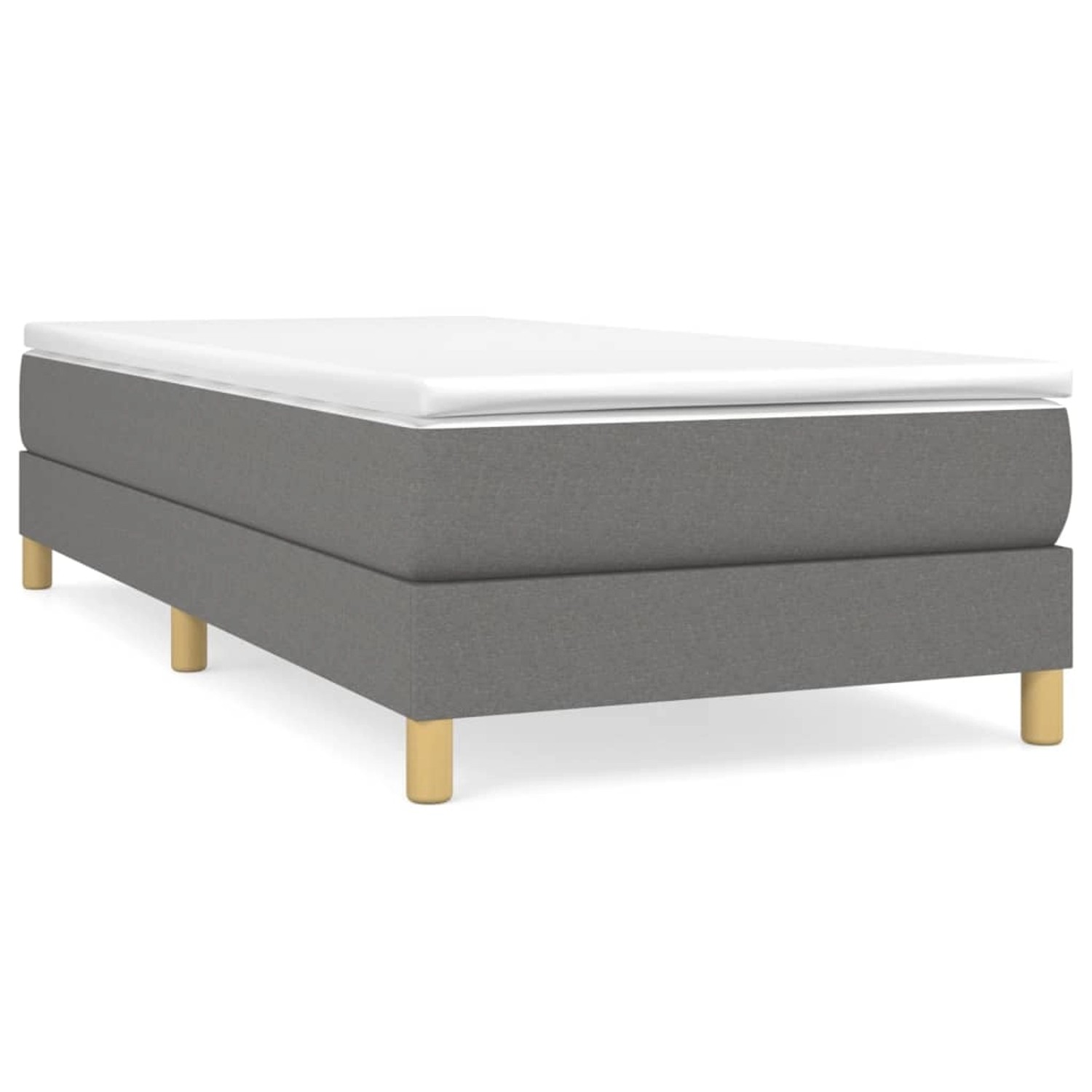vidaXL Boxspringbett mit Matratze Dunkelgrau 80x200 cm Stoff 3144128 günstig online kaufen