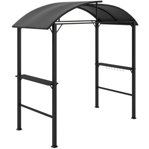 Outsunny GrillPavillon Stahl Polyester Dunkelgrau 233L x 110B x 235H cm