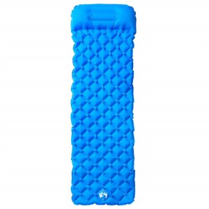 vidaXL Aufblasbare Isomatte mit Kissen Blau 4007110