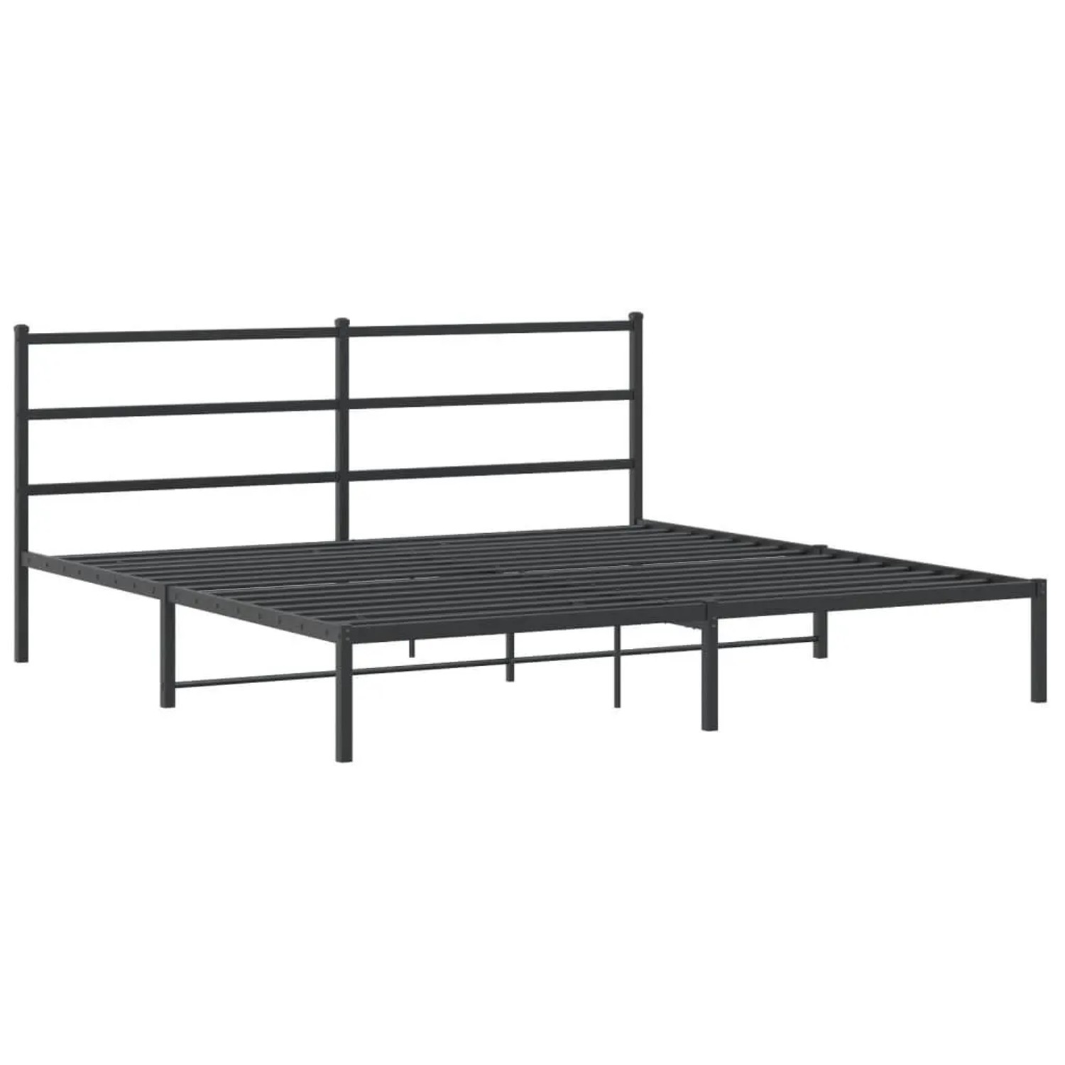 vidaXL Bettgestell mit Kopfteil Metall Schwarz 200x200 cm 355372 günstig online kaufen