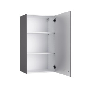 OPTIFIT Hängeschrank Kiel420, 50x90 cm, Anthrazit Matt, mit offener Tür und Einlegeböden.