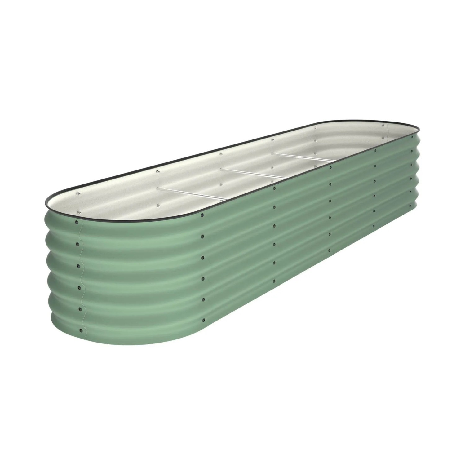 VidaAtHome.de ALVARE Gartenbeet 61 x 248 x 43 cm Waldgrün mit Schwarz