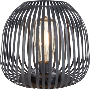 Solar-LED-Dekoleuchte Mereta Ø 20 cm x 18,5 cm Schwarz