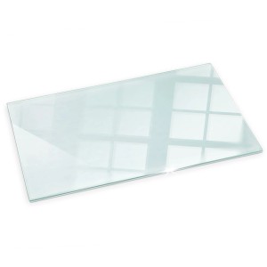 Tulup Glasplatte für Kamin Bodenplatte aus Glas Transparent Rechteck 140x70 cm Kaminunterlage aus Glas Transparent Glasplatte unter Kamin Transparent