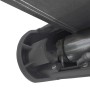 Detailaufnahme: Home Deluxe LED Vollkassettenmarkise ELOS, anthrazit, mit Motor und Kassette.