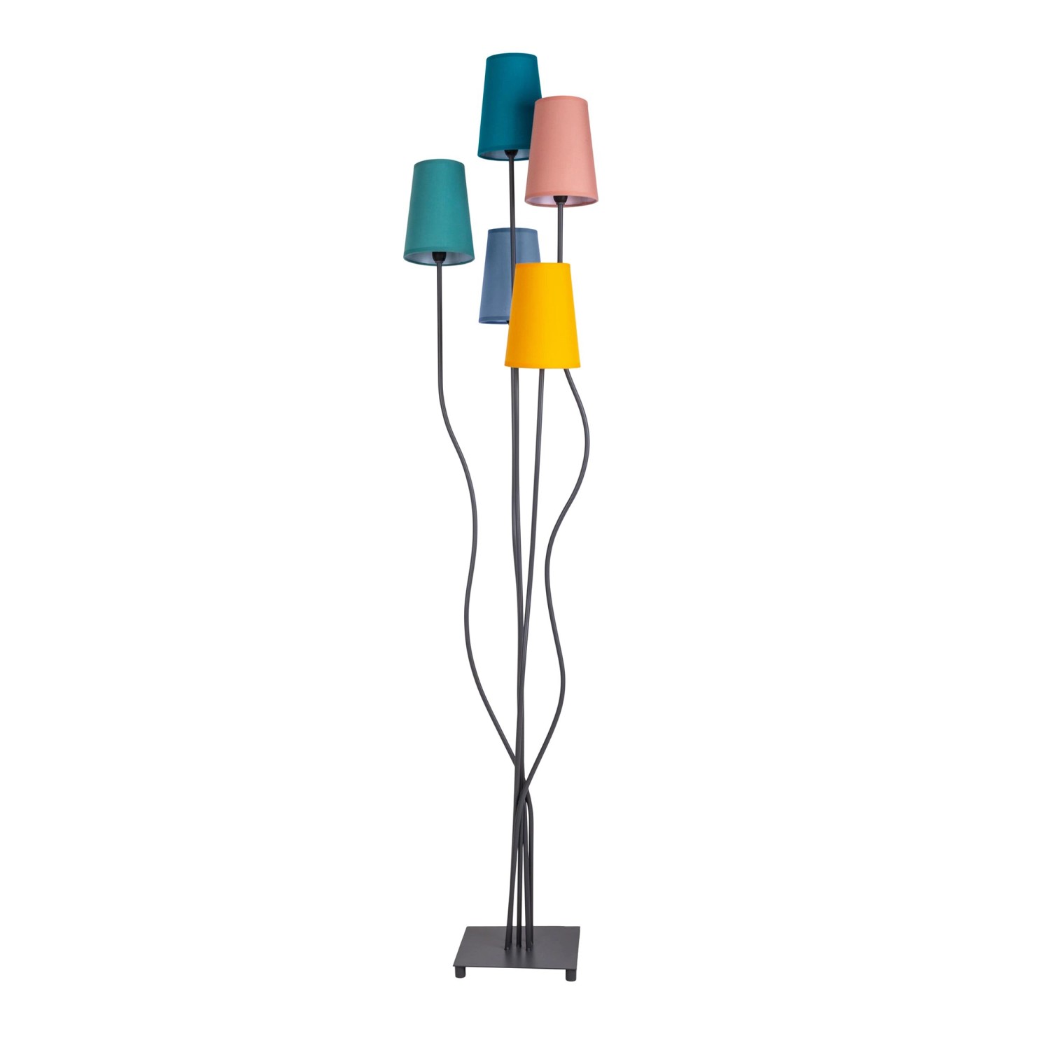 Näve Stehleuchte Colora 5 Flammig Bunt 166 cm x 40 cm x 36 cm günstig online kaufen