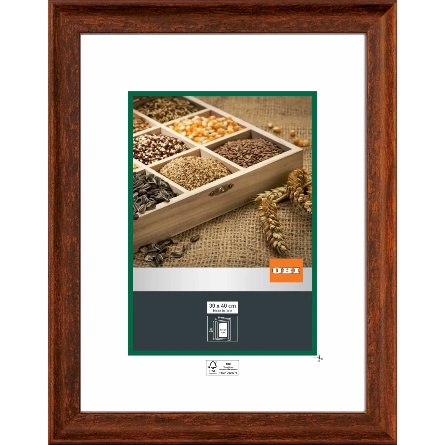OBI Wechselrahmen Rustikal Braun 30 cm x 40 cm kaufen bei OBI