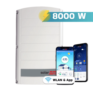 SUNNIVA 8 kW Solaranlage mit SolarEdge Wechselrichter und App-Steuerung.