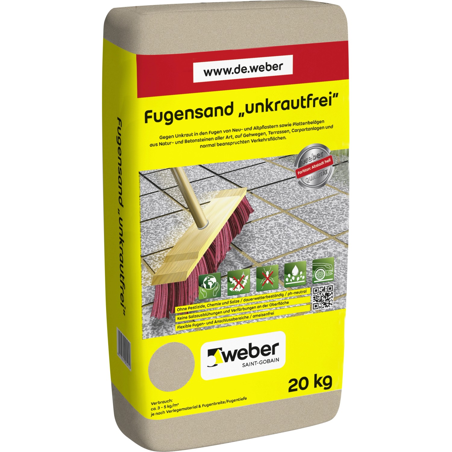 Weber Fugensand Unkrautfrei 20 kg kaufen bei OBI