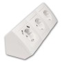 Weißer McPower Steckdosenblock Flair mit 3 Schuko-Steckdosen und 2 USB-A Anschlüssen.