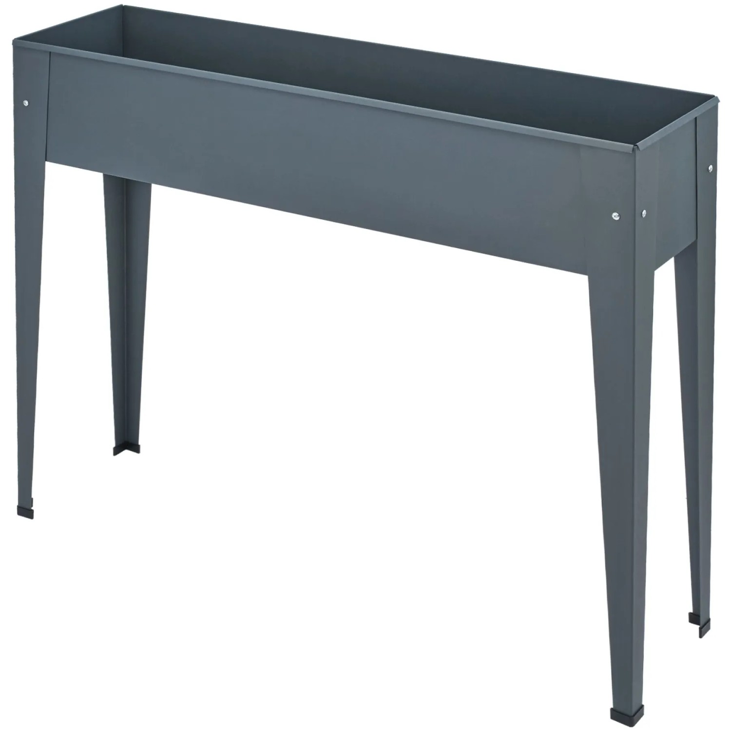 Tectake Hochbeet Calendula Aus Pulverbeschichtetem Stahl Witterungsbeständig  98 50 x 26 x 82 50 cm Anthrazit