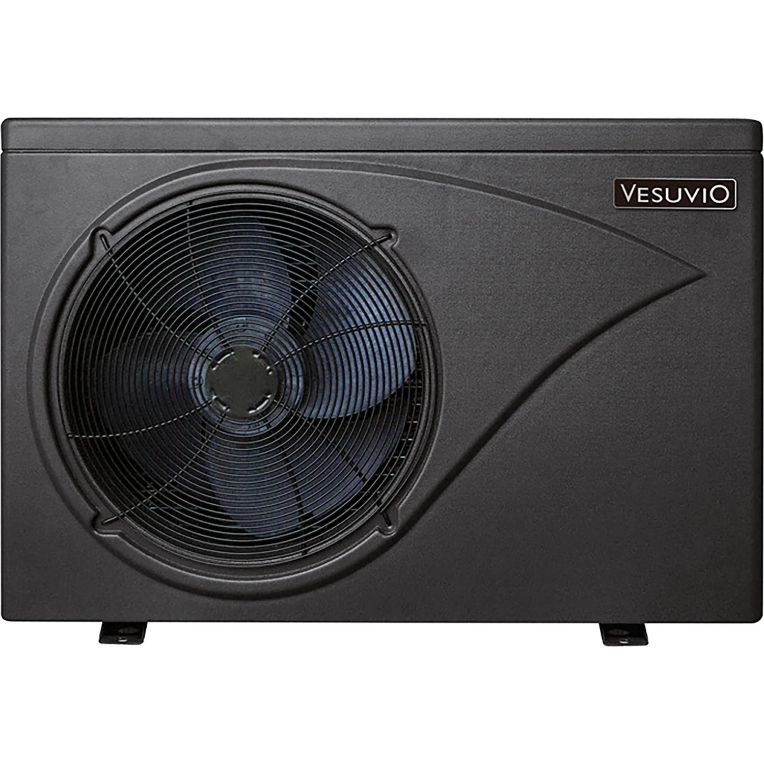 Aqualux Vesuvio 8 kW Pool Wärmepumpe, schwarzes Gehäuse mit Lüfter.
