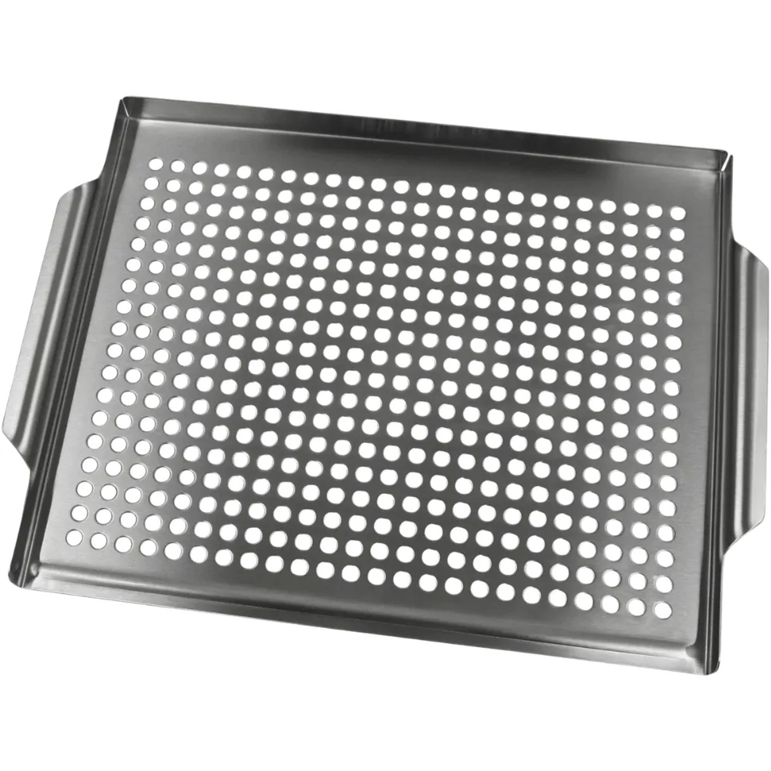 DELUKE Grillschale Edelstahl für Gasgrill Holzkohlegrill 30x40cm Grillplatte mit Löcher für Grillgemüse Grillzubehör Spü...