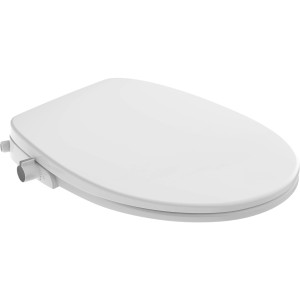 Weißer Eisl Dusch WC-Sitz Aufsatz mit Absenkautomatik und Schnellverschluss.