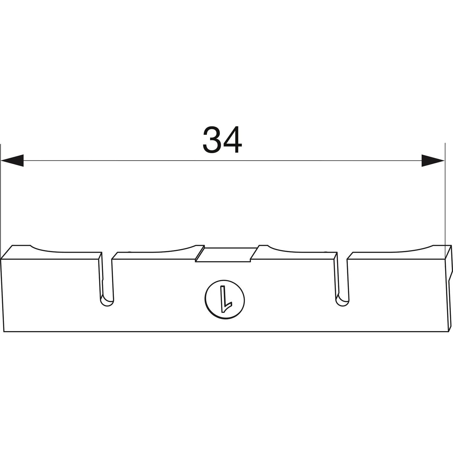 Maco-Tronic Unterlage für Reedkontakt Typ 2 Pvc Weiß