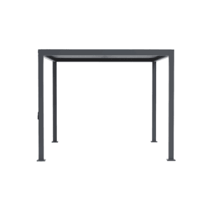 Anthrazitfarbene MWH Pergola C110 Series 3x4m mit verstellbaren Lamellen für Garten & Terrasse.
