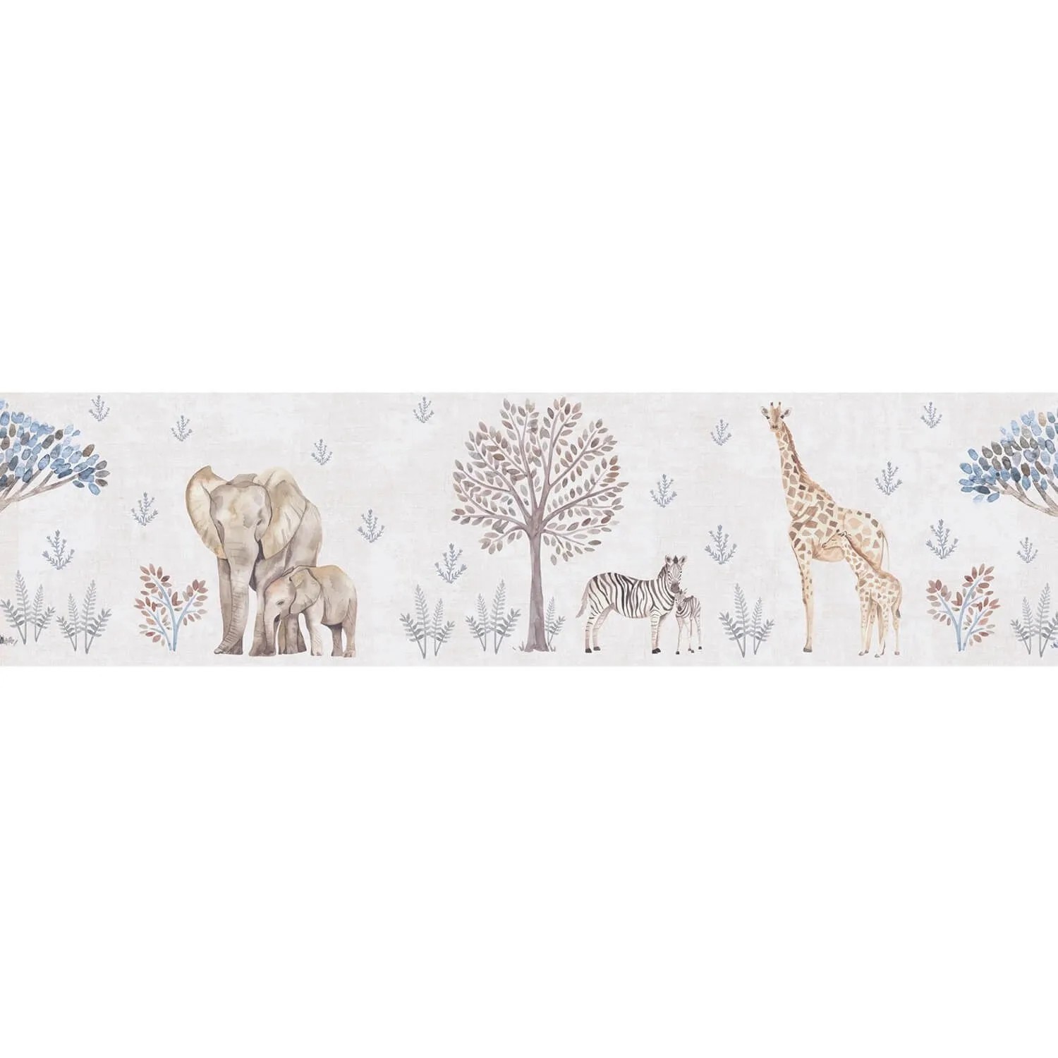 PROFHOME 771771-GU Kinder Tapete Tiermotiv Matt Creme Beige-Grau Creme-Weiß 0,13 m x 5,00 m 0,65 m2
