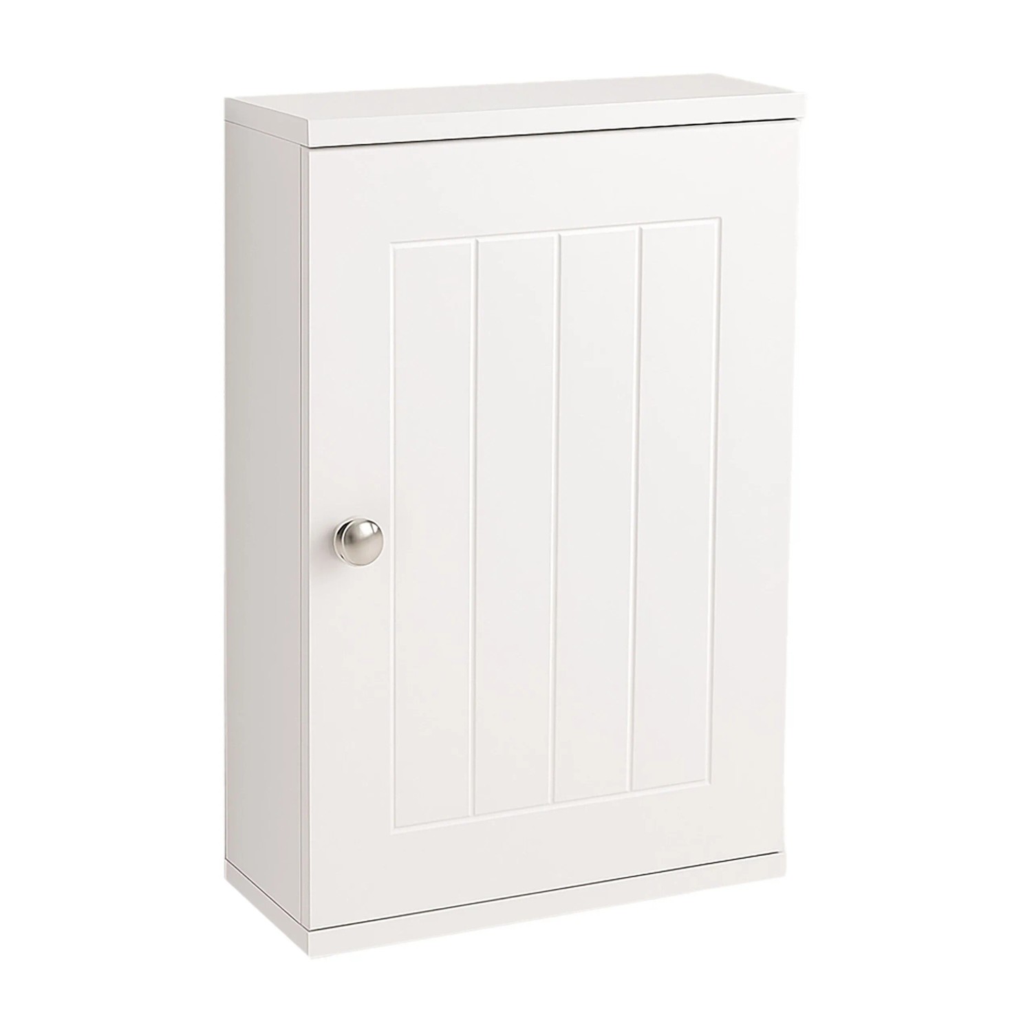 Relaxdays Badhängeschrank MDF Weiß mit Einlegeboden Magnetverschluss 50 cm x 30 cm x 14 cm