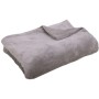 Hellgraue Bestgoodies Mikrofaser Decke, 220x240 cm, ideal als Kuscheldecke oder Überwurf.
