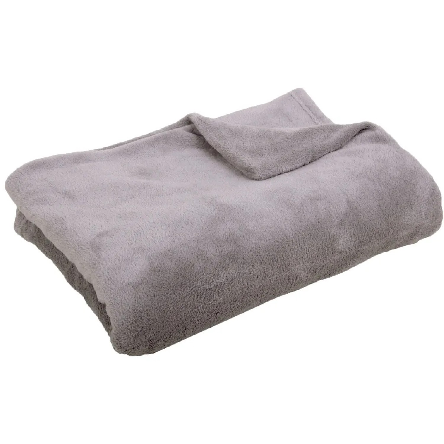 Hellgraue Bestgoodies Mikrofaser Decke, 220x240 cm, ideal als Kuscheldecke oder Überwurf.