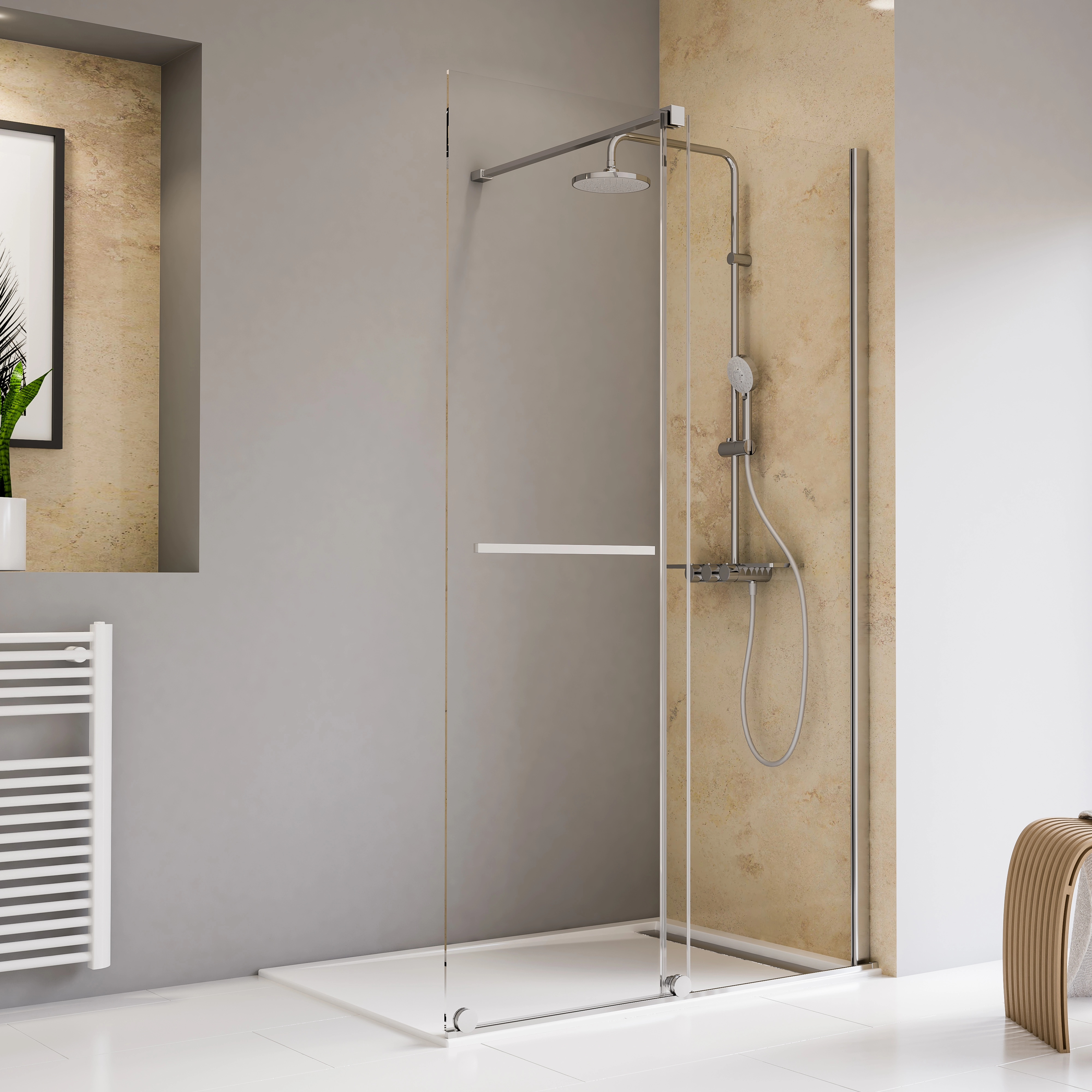 Schulte Walk-In Dusche mit Schiebetür Toura Türanschlag rechts 120 x 200 cm  kaufen bei OBI