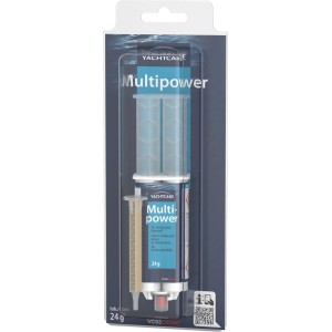 Yachtcare Multipower 2K-Klebstoff (24g) in Kartusche mit Mischdüse. Universalkleber für verschiedene Materialien.