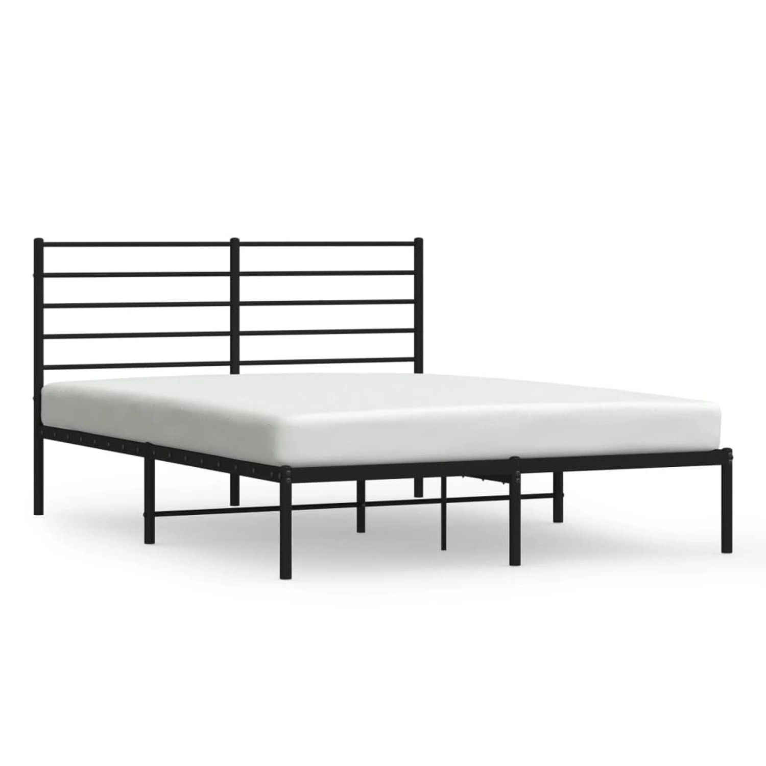 vidaXL Bettgestell mit Kopfteil Metall Schwarz 140x200 cm Modell 11740742 günstig online kaufen