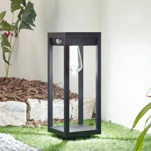 Lindby LED Smart Home Wegbeleuchtung Garten Enea 10020220 Dimmbar mit Bewegungsmelder Modern in Schwarz aus Aluminium 1-flammig