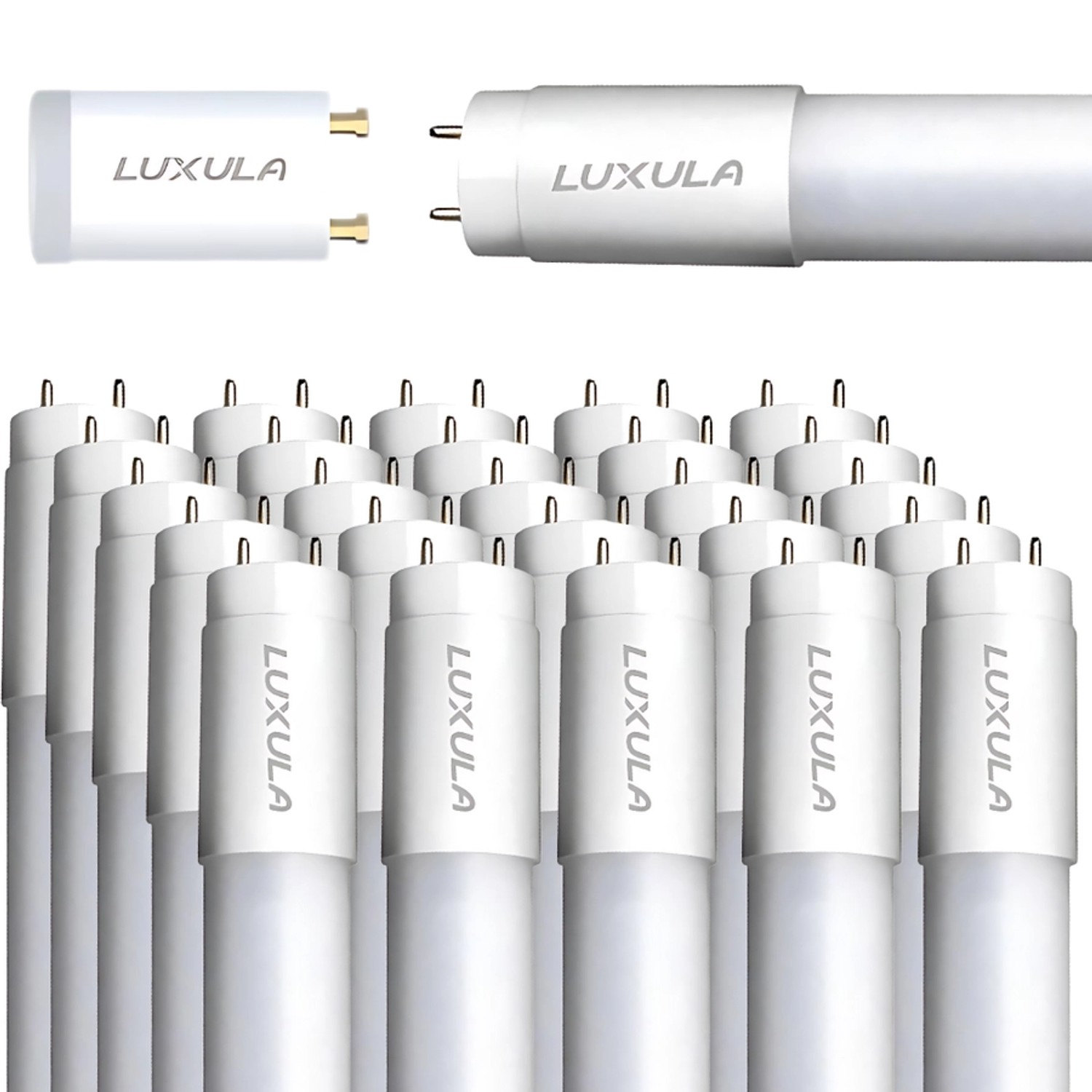 LUXULA 25er-Set LED T8 Röhre 150cm Leuchtstoffröhre 120lm/W 22W 2640lm 6000K Kaltweiß Leuchtstofflampe mit Brücke