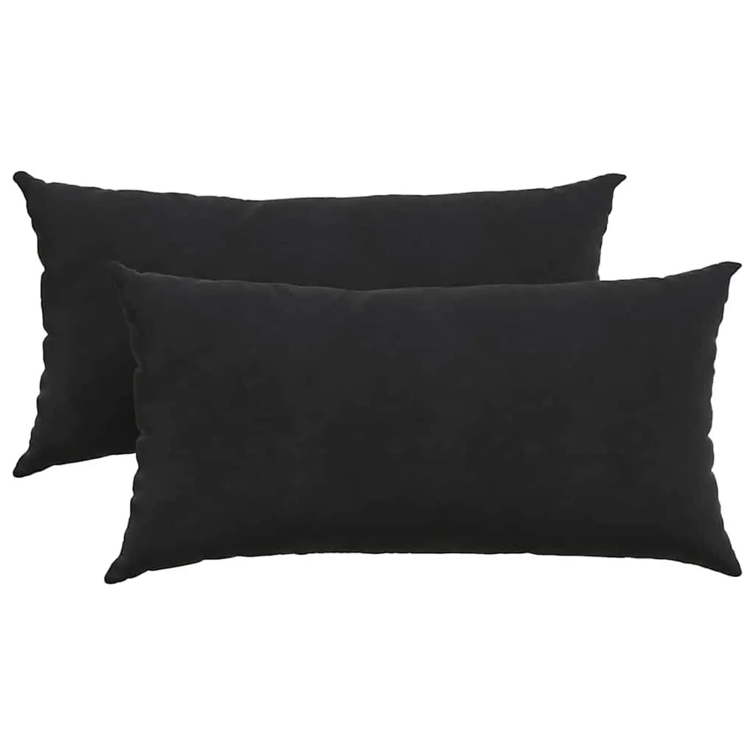 vidaXL Sofakissen 2 Stück Schwarz 80 x 40 cm Cordstoff 42013719