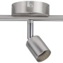 Dreiflammiger, matter Nickel-Spot Tavole für GU10 Leuchtmittel. Wandlampe aus Metall.