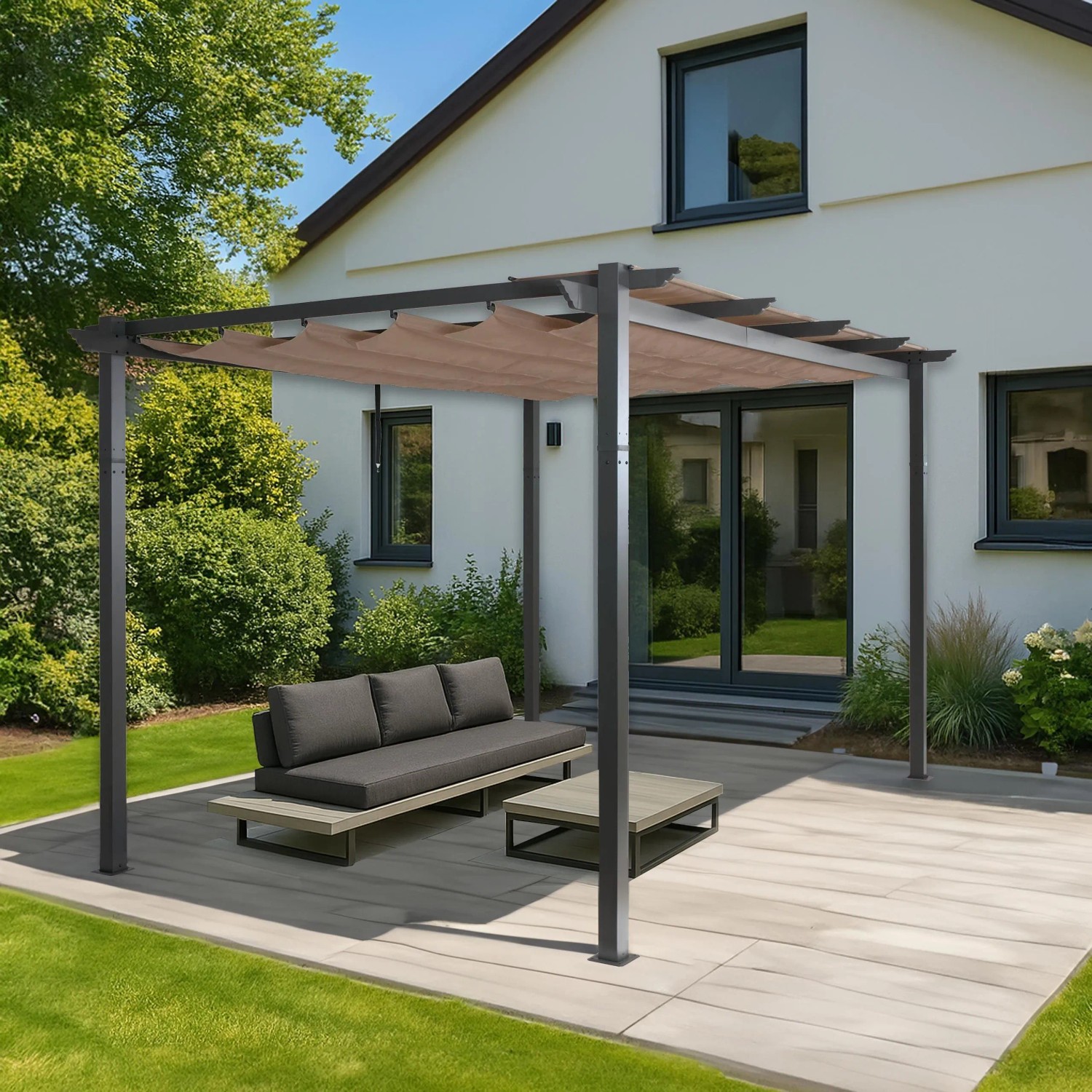 MCW Pergola N93 Taupe 3x4m