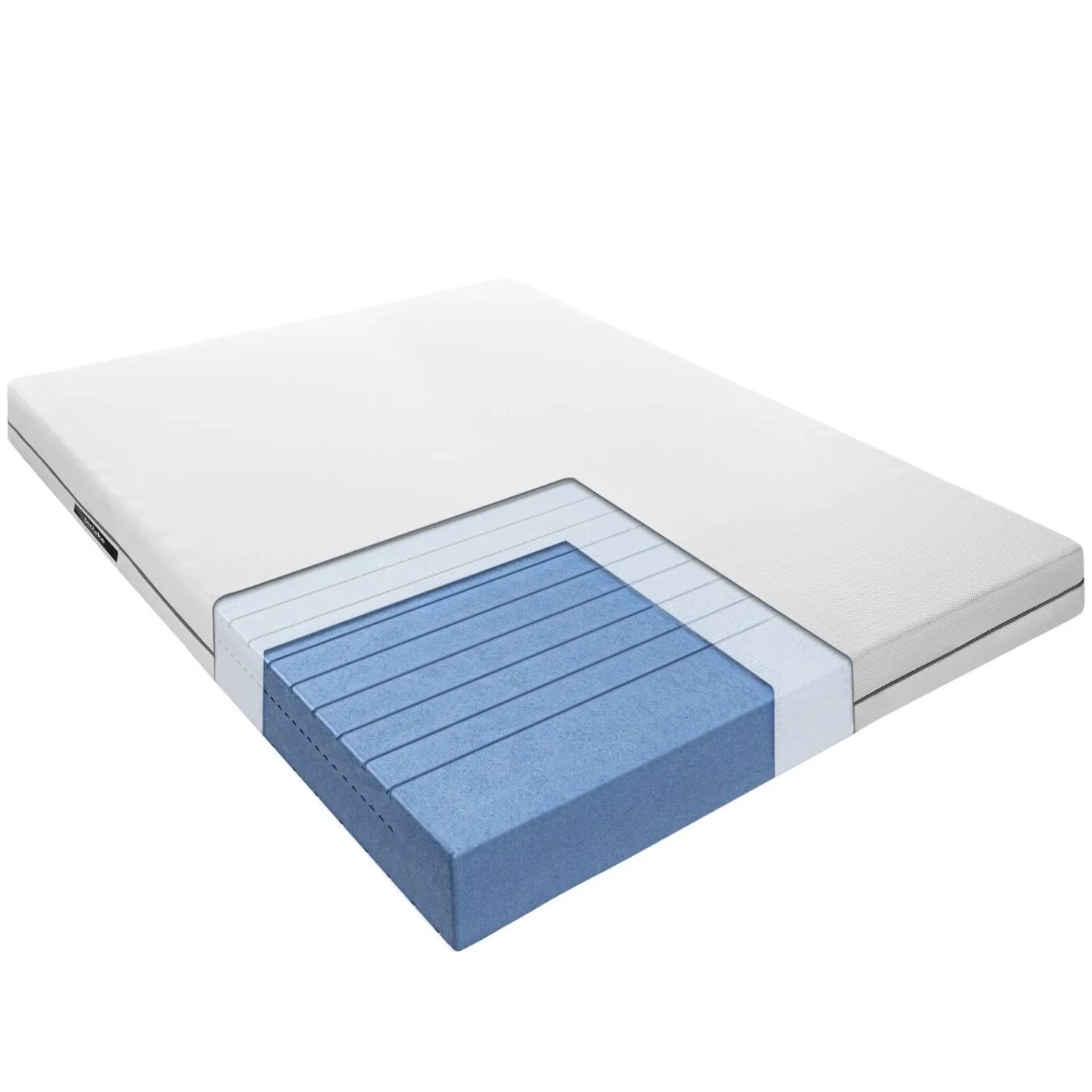 Tectake Matratze Sky Verschiedene Größen Komfortschaum Mit 2 Härtegraden  H2   H3   190 x 140 x 18 cm Weiß