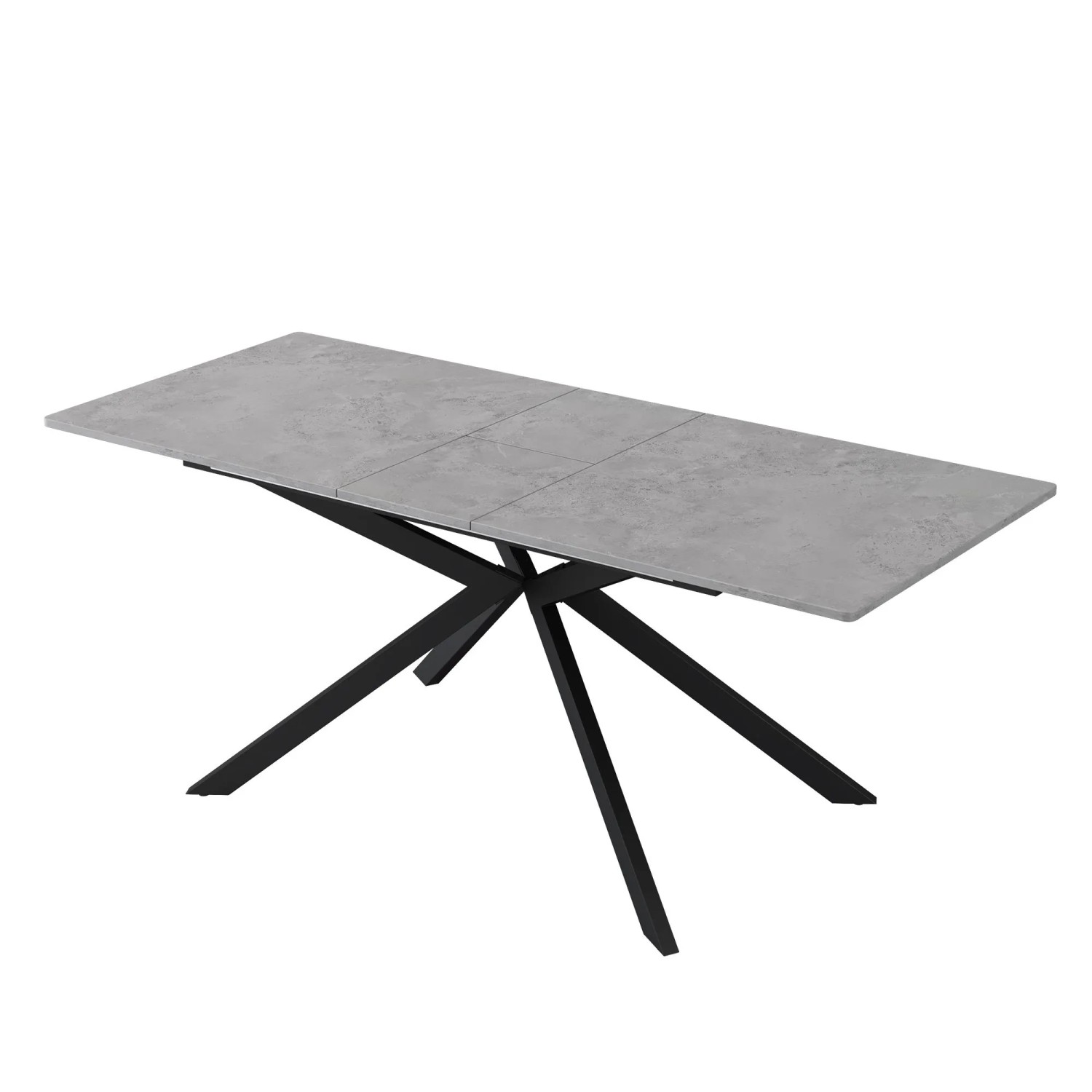 Okwish Esstisch Erweiterbarer Und Ausziehbarer Kaffee-Freizeittisch 180 × 70 Cm Grau