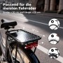 Fahrrad-Gepäckträger mit 28x18 cm Maßen und Reflektor. Zeigt Kompatibilität für Wiltec Fahrradtasche.