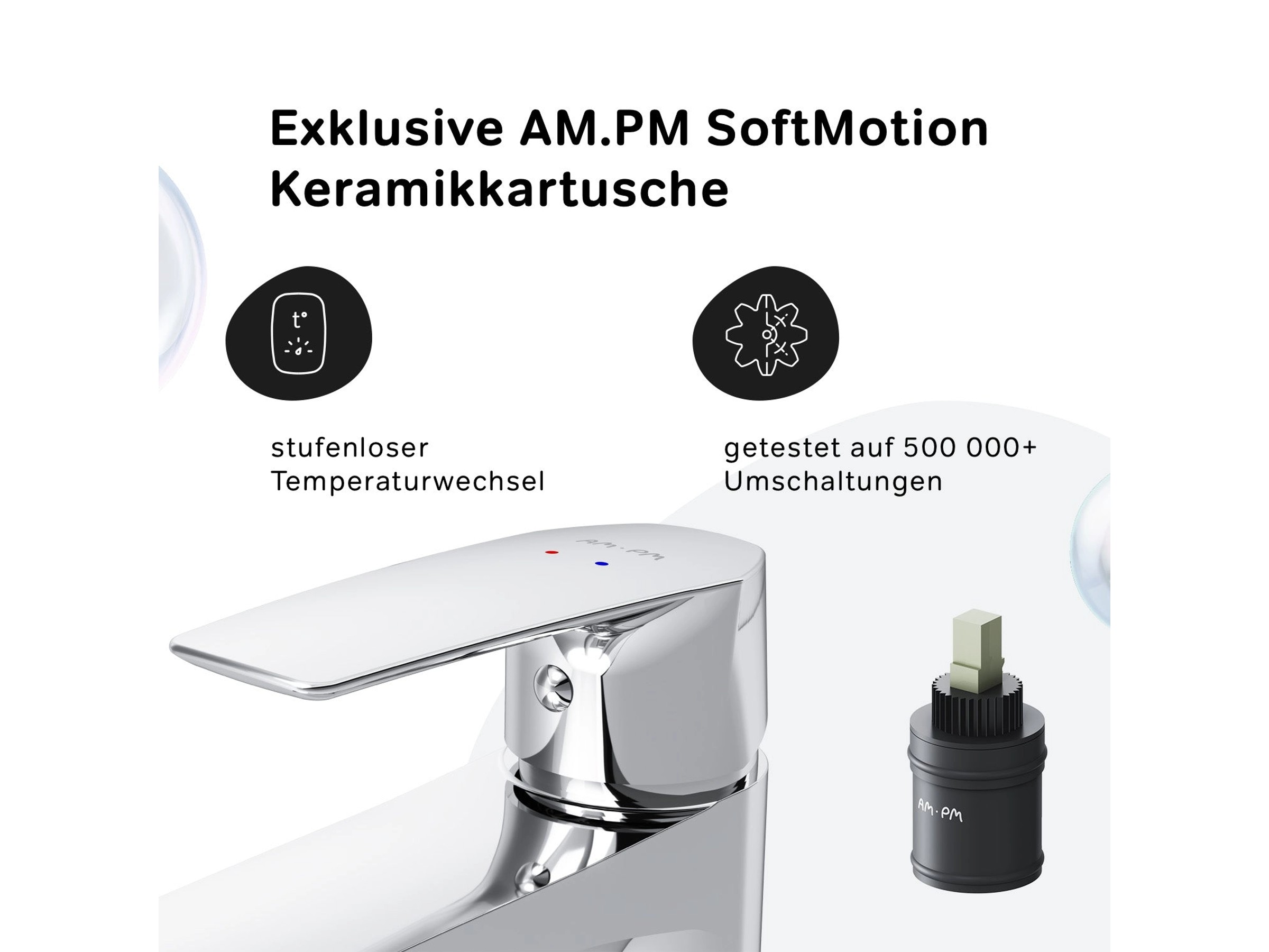 AM.PM Einhebel-Waschtischarmatur Gem Wasserhahn Bad aus Messing 