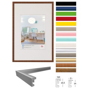 walther design Bilderrahmen New Lifestyle, 20x25 cm, braun, Kunststoffrahmen für Dekoartikel.