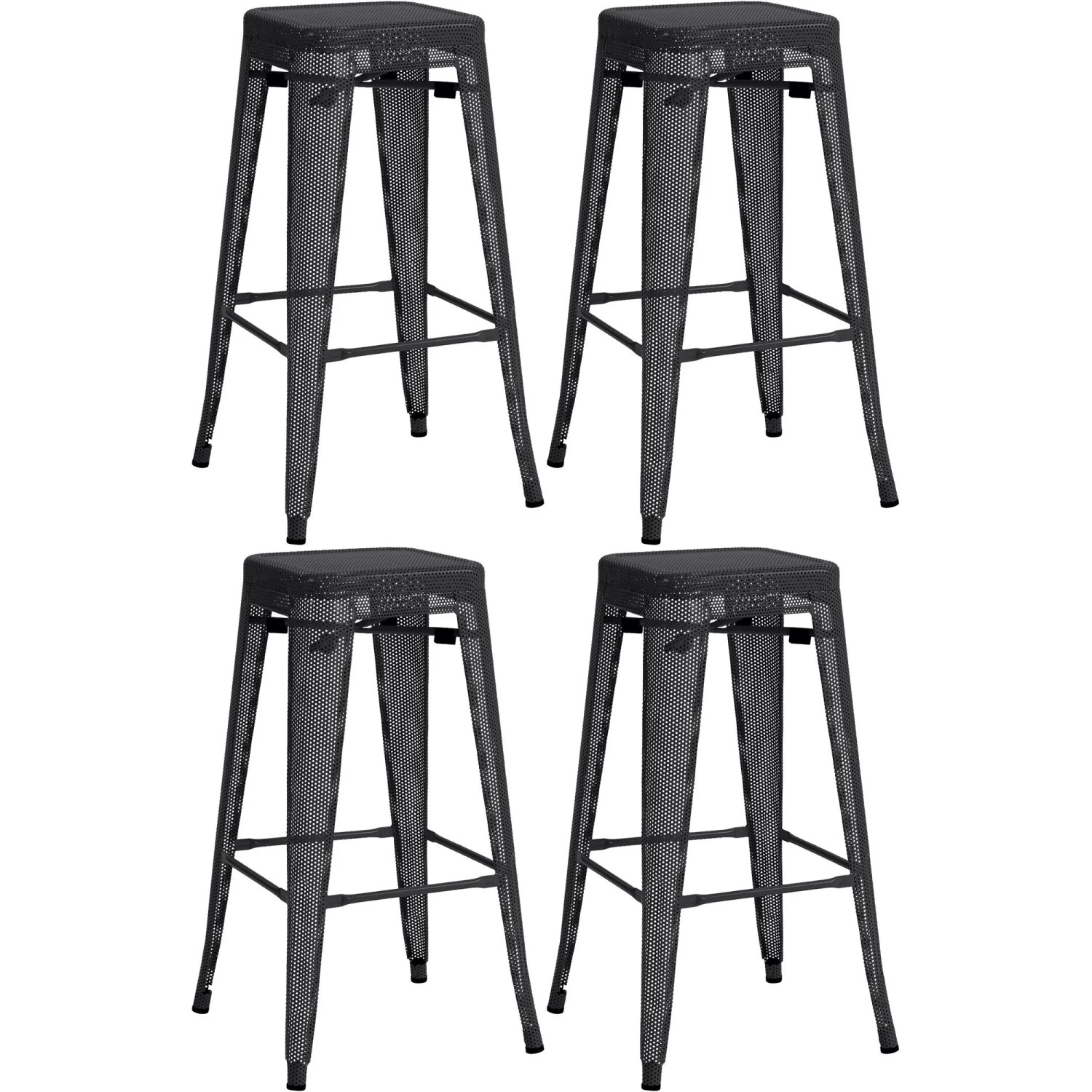 CLP 4er Set Barhocker Fletcher Schwarz