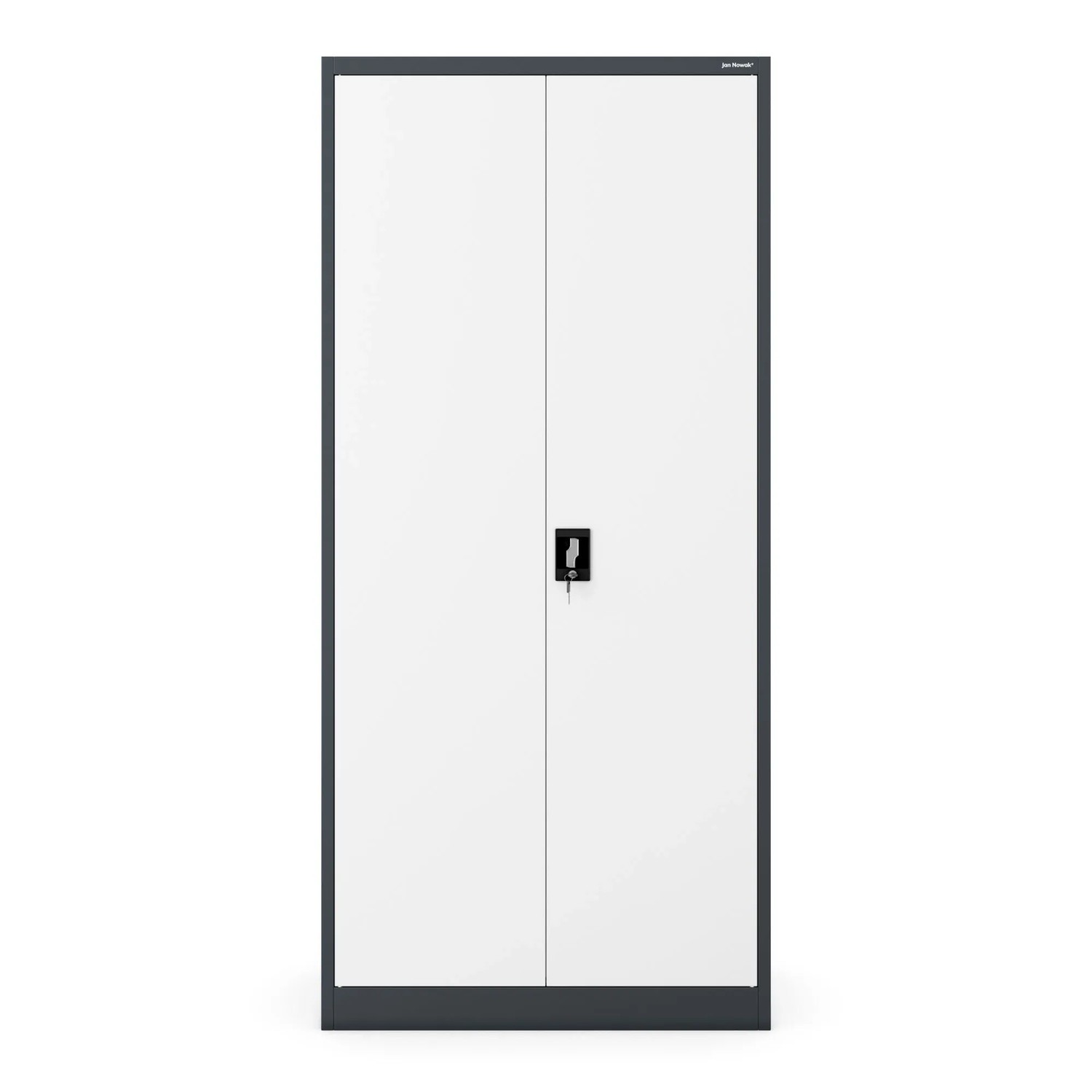 Jan Nowak Aktenschrank Metallschrank JAN H Anthrazit-Weiß 195x90x40 cm mit 3-Punkt-Verriegelung